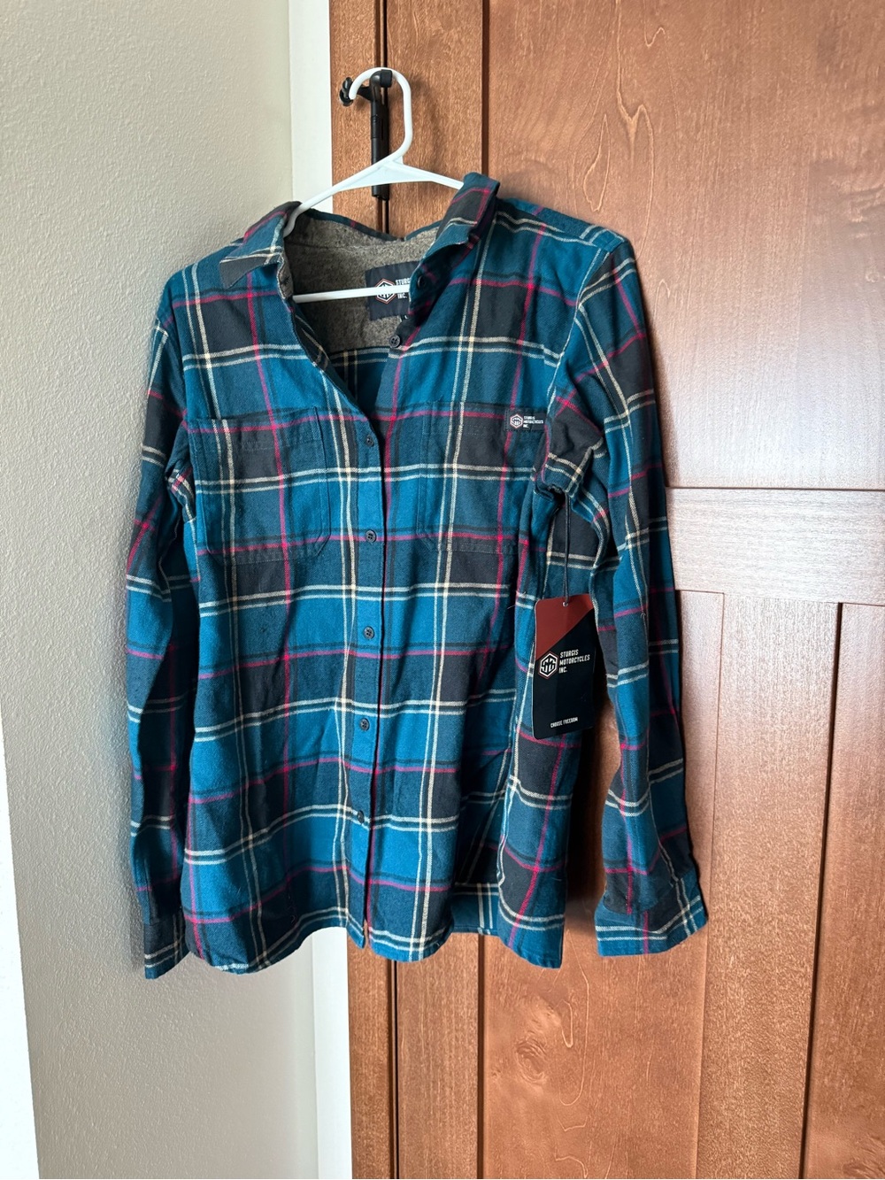 Sturgis Motorcycle Plaid Flannel Shirt Jacket